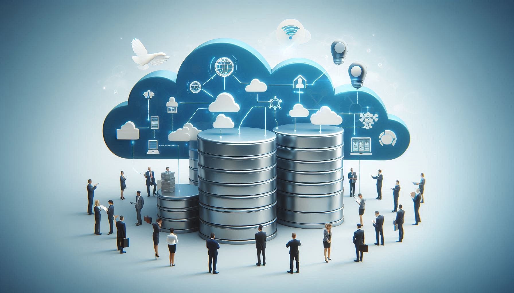Illustration eines Cloud Speichers