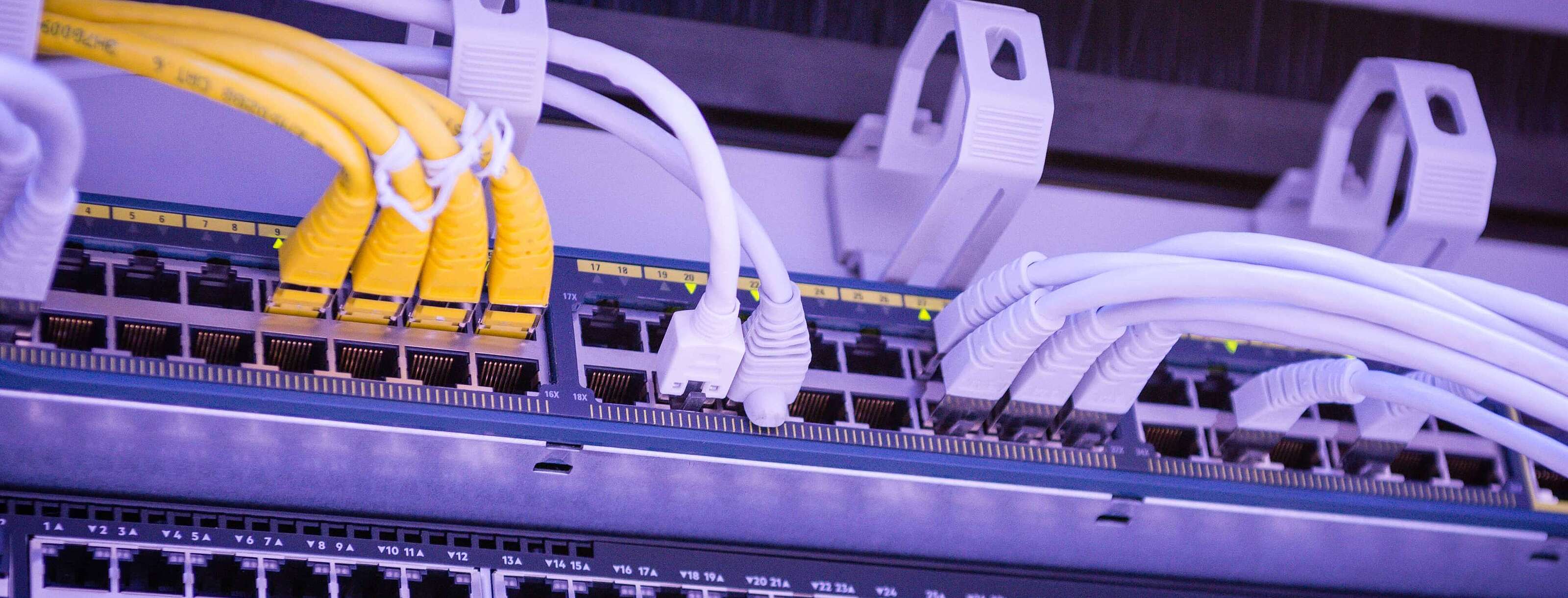 IT Betrieb Patchkabel in einem Server