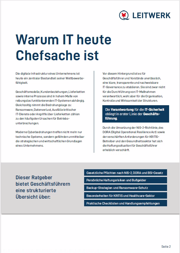 IT-Pflichten und Haftung für Geschäftsführer
