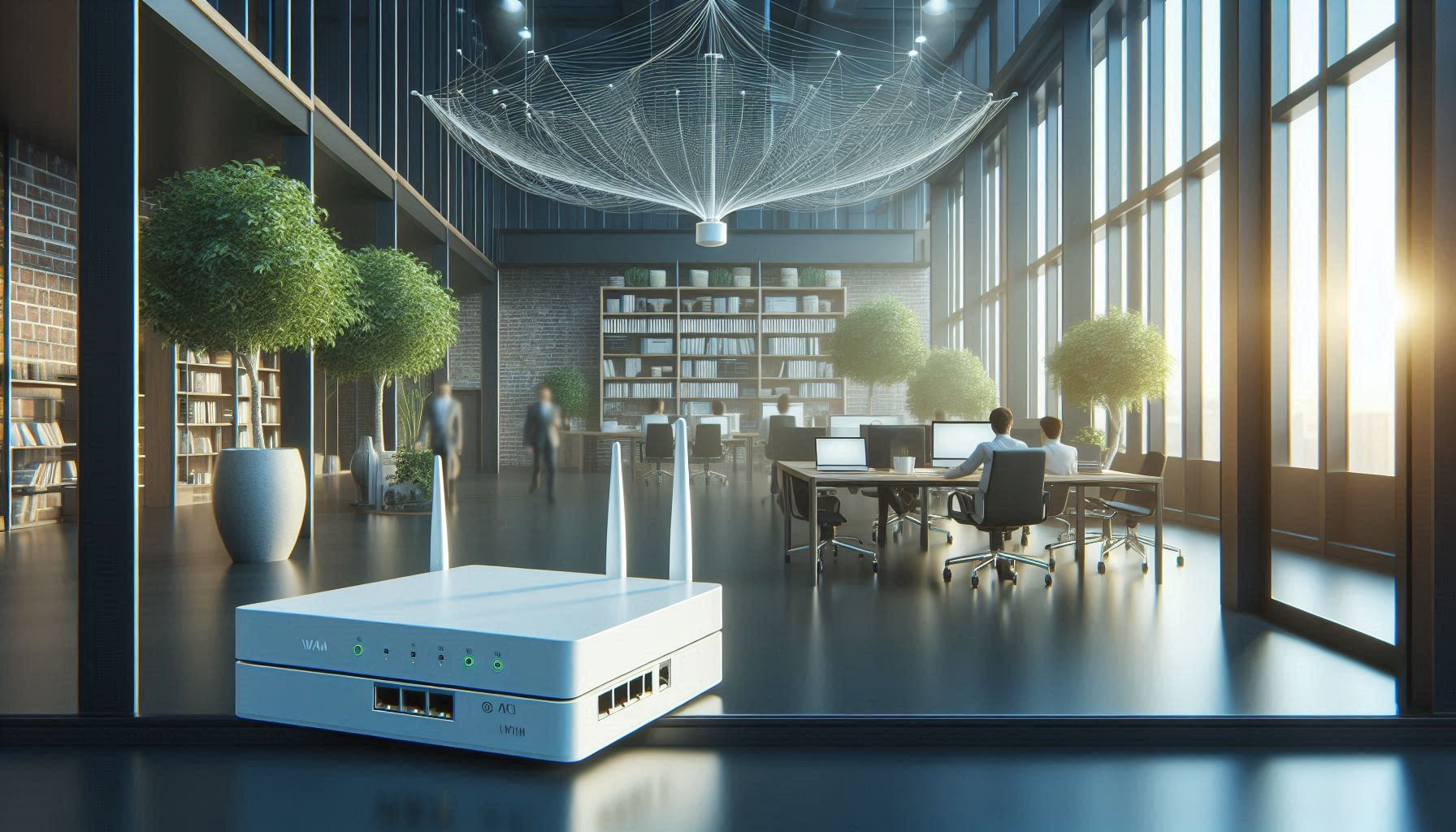Access Point vs. Repeater – Welche Lösung ist die beste? Wlan Access Point in einer Firmenzentrale