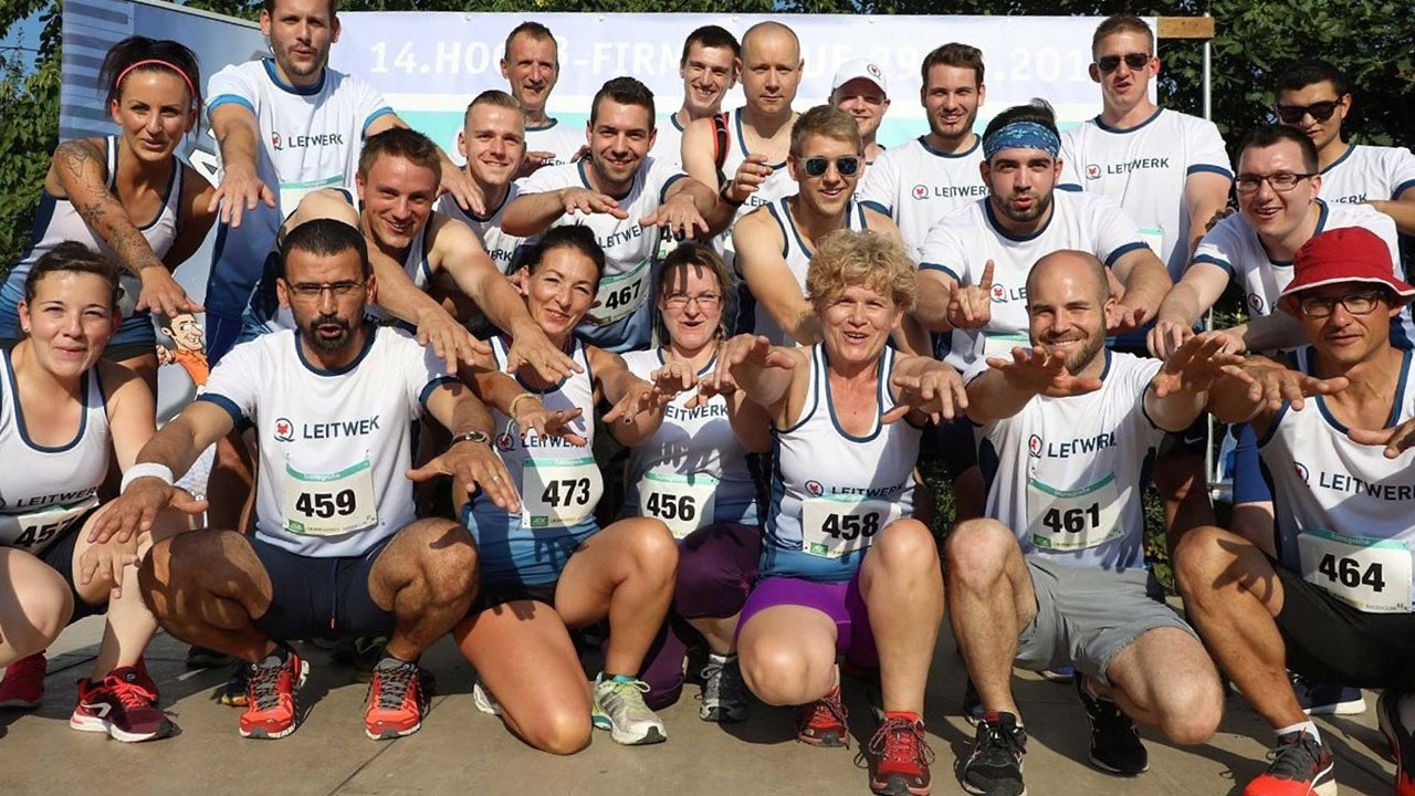 Teamfoto beim Firmenlauf