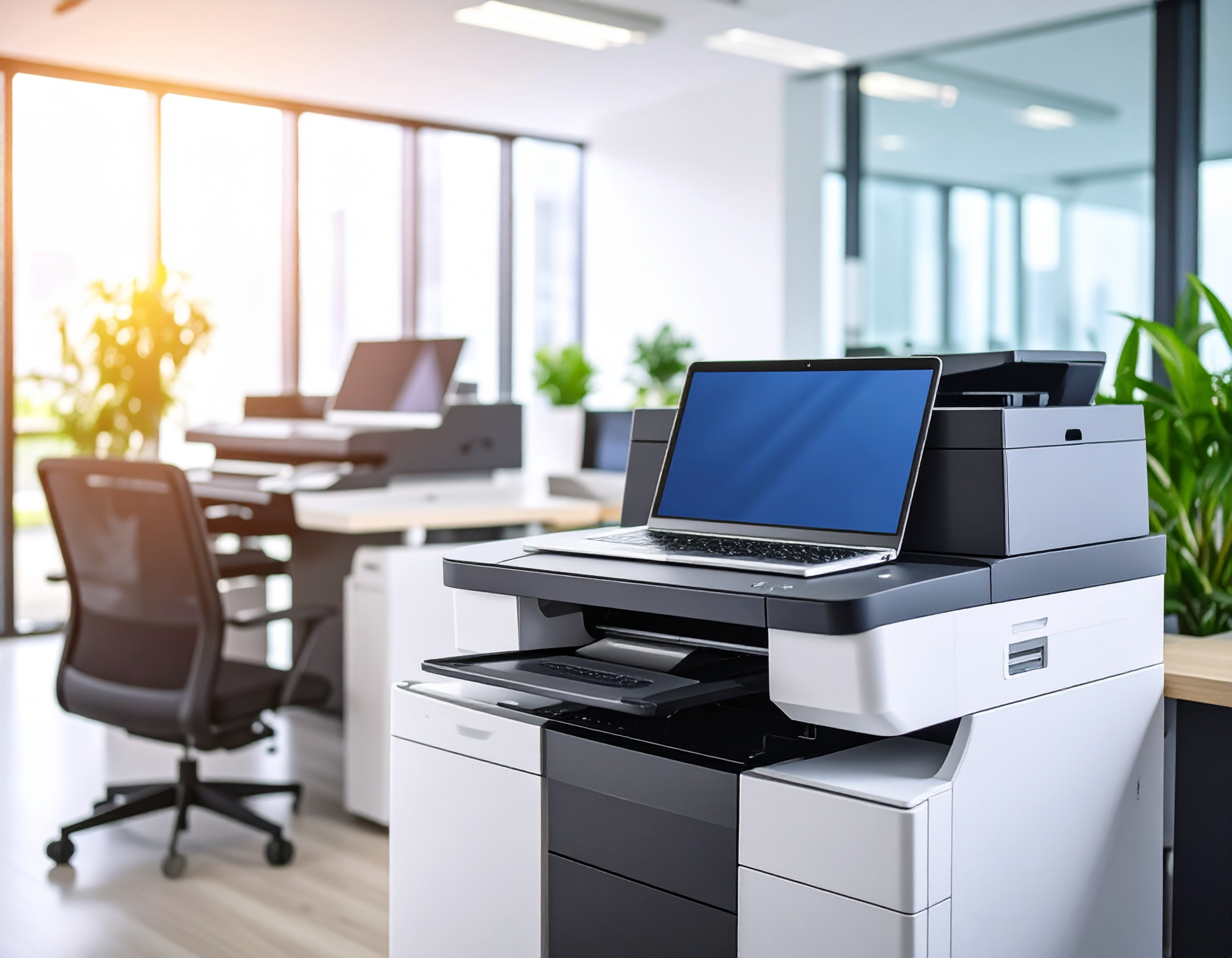 Individuelle Support- und Finanzierungsoptionen Modernes Drucker Leasing für Büros