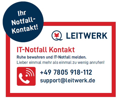 IT-Notfall Kontakt der LEITWERK AG IT-Notfall Kontakt der LEITWERK AG