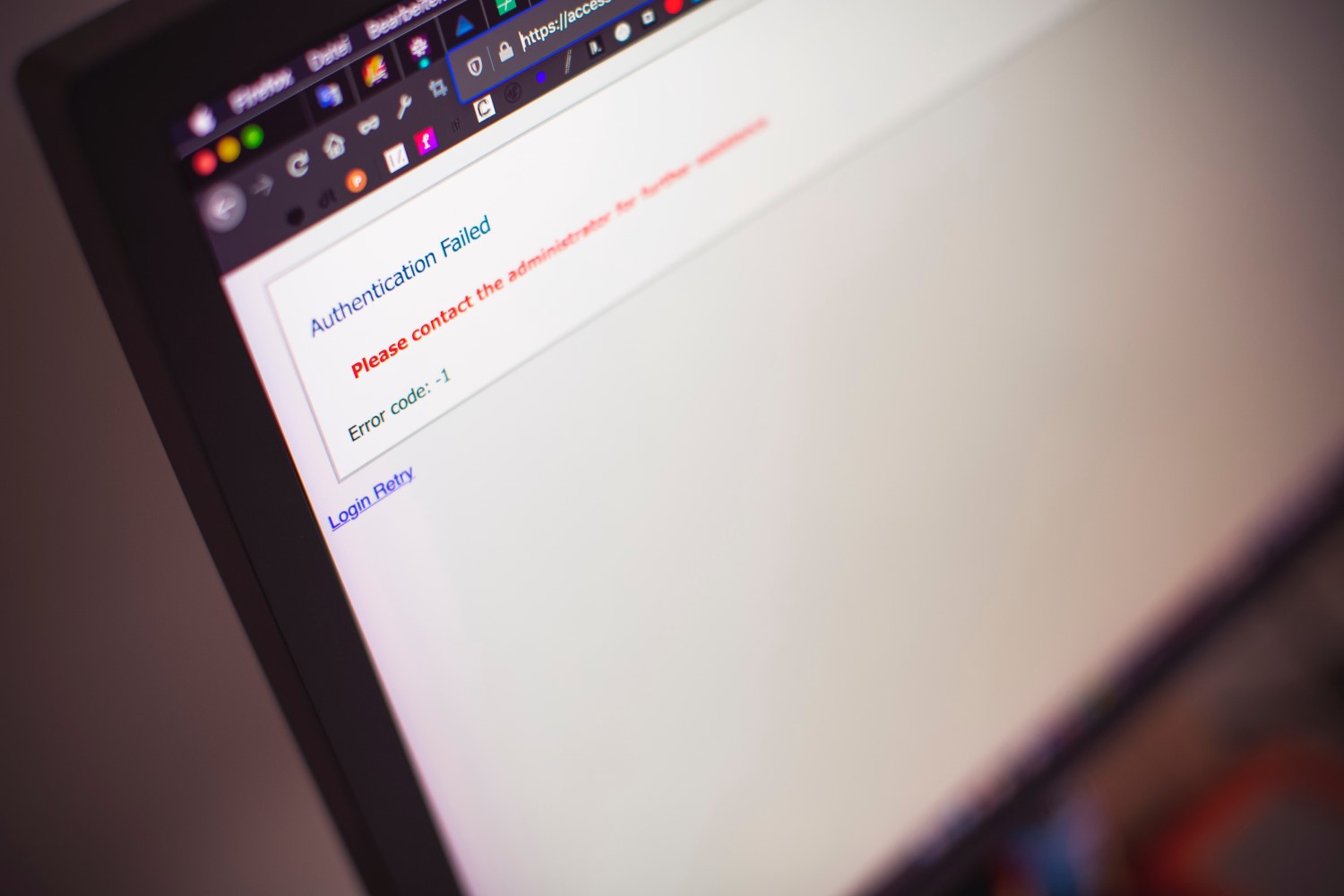 Zero Trust Policy Fenster auf einem Bildschirm mit "Anmeldung fehlgeschlagen"