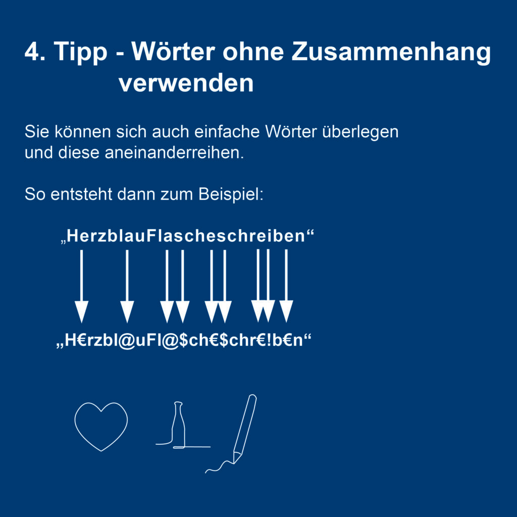 Kachel mit Tipp: Wörter ohne Zusammenhang verwenden