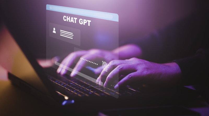 GenAI in Unternehmen Eine Person interagiert mit einer GenAI