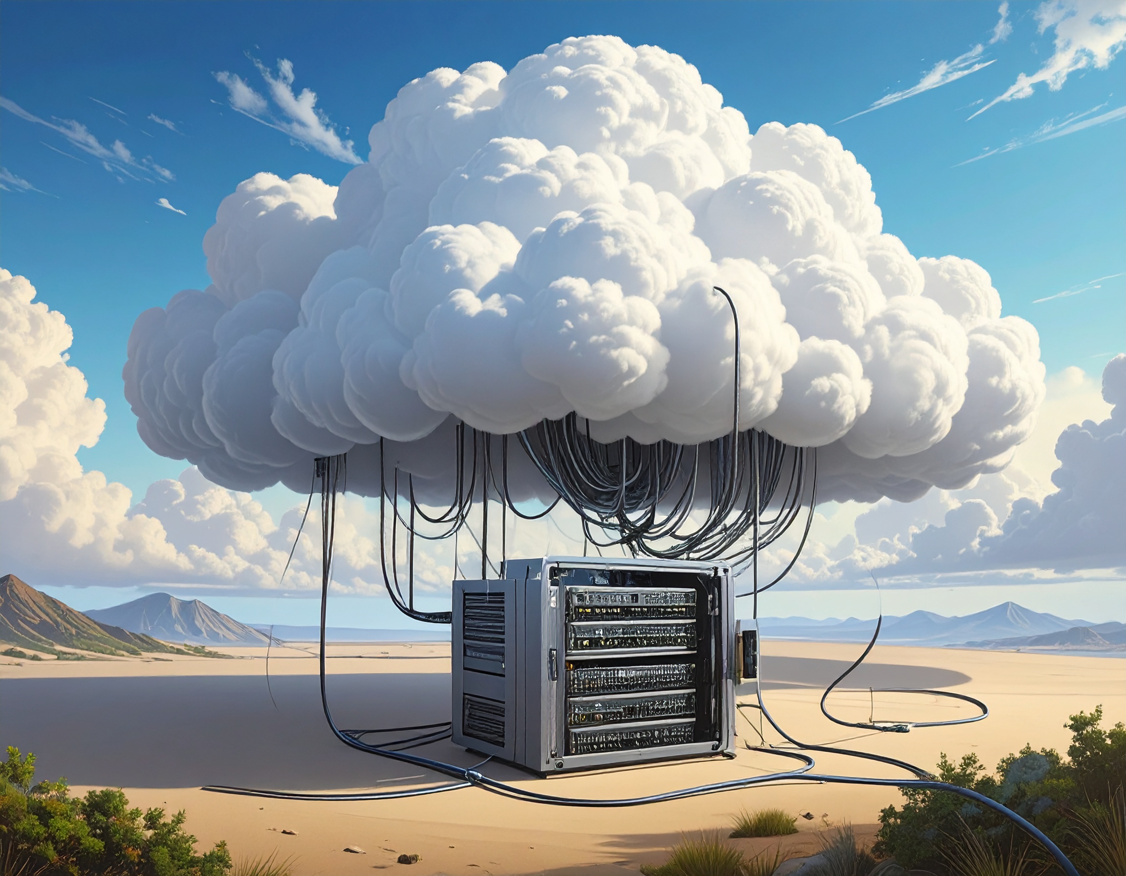 Cloud, die mit einem Tresor verbunden ist und den Cloud Speicher symbolisieren soll