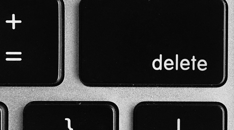 "delete" -Taste  einer Tastatur