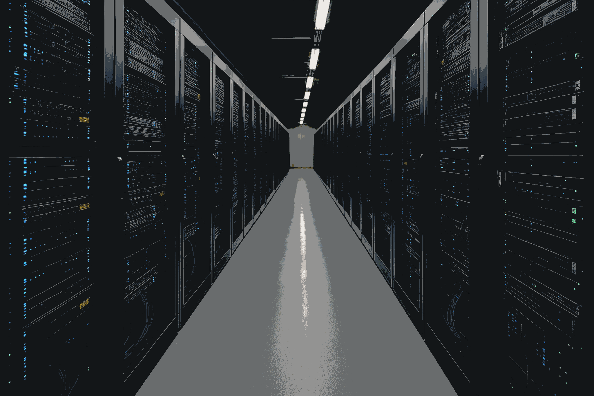 Serverraum im Rechenzentrum