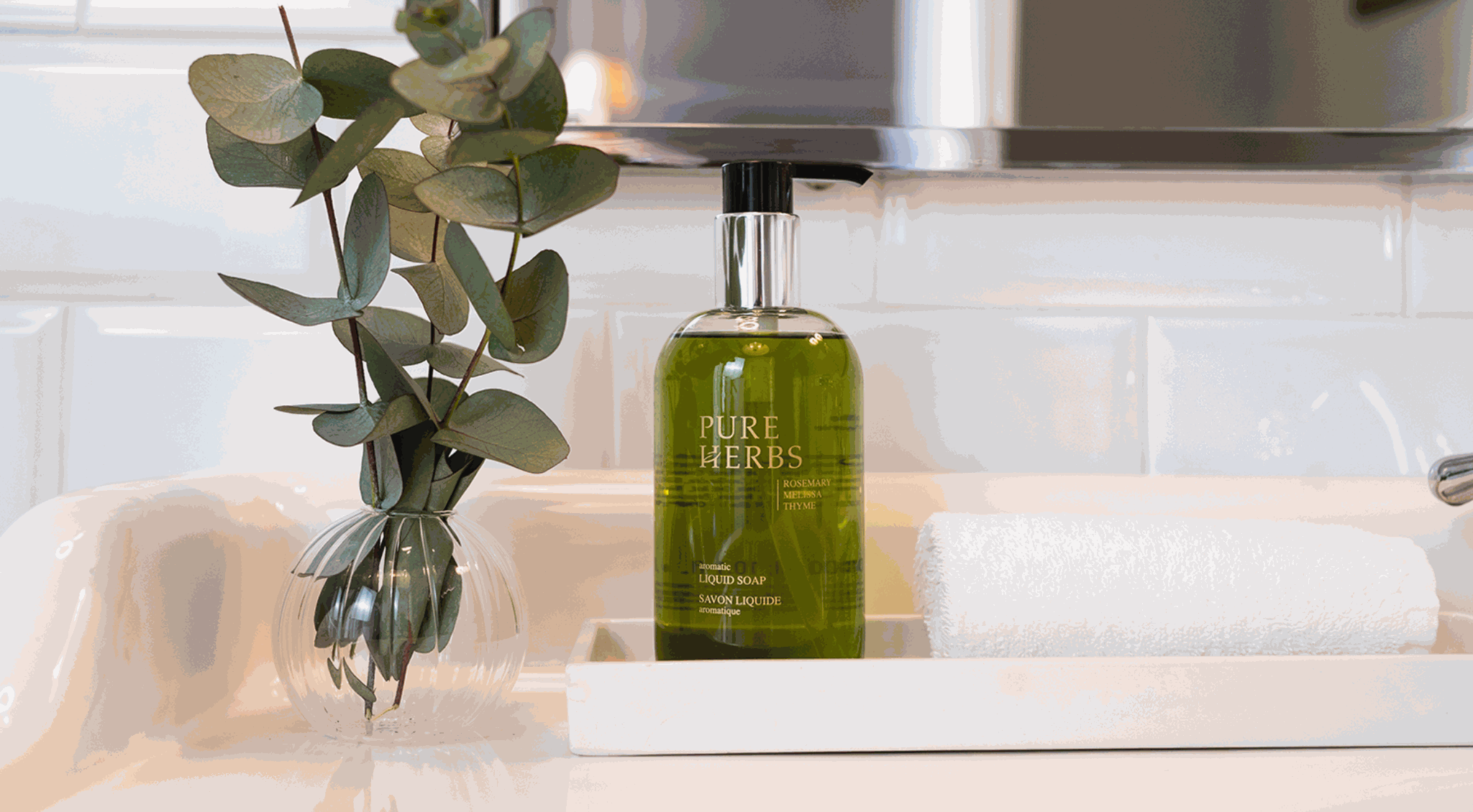Flasche mit Blumen