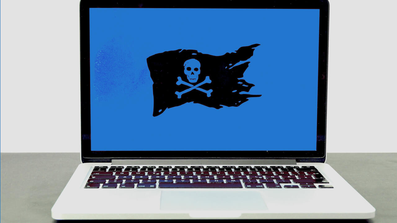 PC-Hintergrund mit einer Piratenflagge