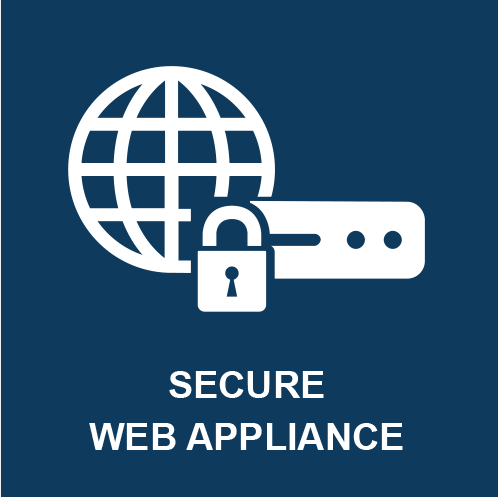 Secure Web Appliance Schloss mit Weltkugel
