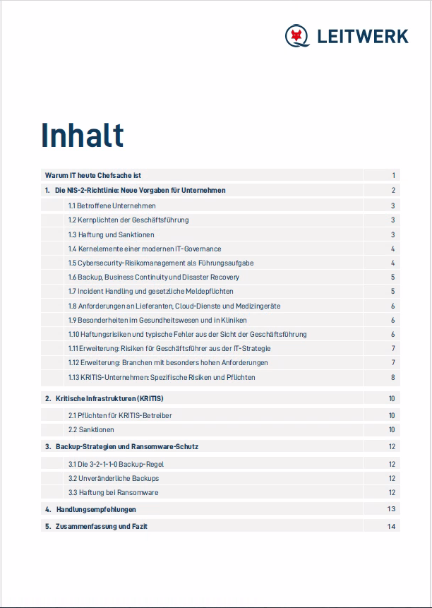 IT-Pflichten und Haftung für Geschäftsführer